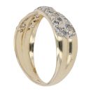 9ct Yellow Gold Cubic Zirconia Crossover Ring