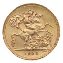 1929 George V Large Head South Africa Full Sovereign Coin