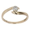 9ct Yellow Gold 0.10ct Brilliant Cut Diamond Solitaire Ring
