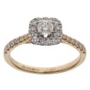 18ct Yellow Gold 0.50ct Brilliant Cut Diamond Cluster Ring