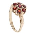9ct Yellow Gold Garnet Cluster Ring