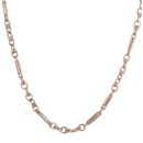 9ct Rose Gold Knots and Bars Fancy Chain 18"