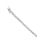 18ct White Gold 7.25ct Brilliant Cut Diamond Tennis Bracelet 7"