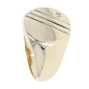 9ct Yellow Gold 0.05ct Diamond Signet Ring