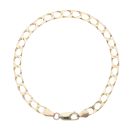 9ct Yellow Gold Square Curb Bracelet 8"