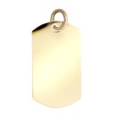9ct Yellow Gold Dog Tag Pendant