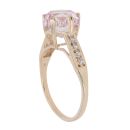 9ct Yellow Gold Pink Cubic Zirconia Single Stone Ring