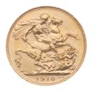 1910 Edward VII Large Head UK Full Sovereign Coin
