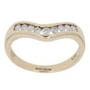 9ct Yellow Gold 0.25ct Brilliant Cut Diamond Wishbone Ring