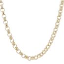 9ct Yellow Gold Patterned and Plain Belcher Chain 24"