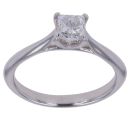 18ct White Gold 0.50ct Princess Cut Diamond Solitaire Ring