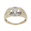 9ct Yellow Gold 0.02ct Brilliant Cut Diamond Dad Ring
