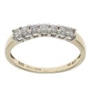 9ct Yellow Gold 0.33ct Brilliant Cut Diamond Half Eternity Ring