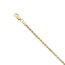 14ct Yellow Gold Rope Bracelet 8"