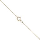 9ct Yellow Gold Cubic Zirconia Drop Pendant and Curb Chain 18"