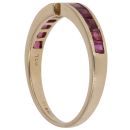 18ct Yellow Gold 0.03ct Diamond and Ruby Ring