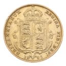 1892 Victoria Old Head UK Half Sovereign Coin