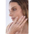 9ct White Gold Amethyst Diamond Halo Solitaire Ring
