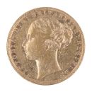 1871 Victoria Young Head UK Full Sovereign Coin