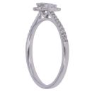 9ct White Gold 0.33ct Pear and Brilliant Cut Diamond Cluster Ring