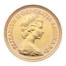 1982 Elizabeth II Decimal Portrait UK Half Sovereign Coin