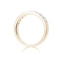 9ct Yellow Gold 0.33ct Natural Diamond Half Eternity Ring with Milgrain Detail