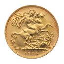 1914 George V Large Head UK Half Sovereign Coin