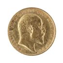 1910 Edward VII Large Head Australia Half Sovereign Coin