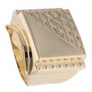 14ct Yellow Gold Diamond Cut Ring