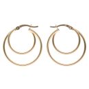 Gold Plated Silver Duo Hoop Earrings
