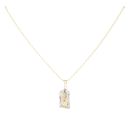 Children's 14ct Yellow And White Gold Jesus Pendant And Chain 18"