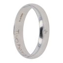 9ct White Gold 0.02ct Diamond Wedding Band 4mm