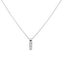 18ct White Gold 0.50ct Brilliant Cut Diamond Trilogy Pendant and Chain 18"
