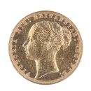 1885 Victoria Young Head UK Full Sovereign Coin