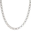 Sterling Silver Patterned And Plain Belcher Chain 24"