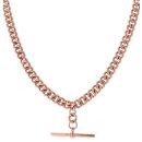 9ct Rose Gold Albert T-Bar and Chain 28"