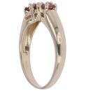 9ct Yellow Gold Garnet Three Stone Ring