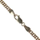 9ct Yellow Gold Cross Pendant and Double Curb Chain 20"
