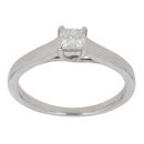 Platinum 0.30ct Princess Cut Diamond Solitaire Ring