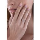 9ct Yellow Gold Lab Grown Diamond Clawset Wishbone Ring G VS