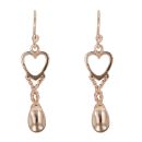 9ct Rose Gold Love Spoon Clogau Drop Earrings