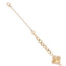 14ct Yellow Gold Cubic Zirconia Fancy Bracelet 7.5"