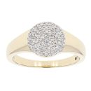 9ct Yellow Gold 0.30ct Diamond Signet Ring