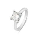 18ct White Gold 2.00ct Princess Cut Diamond Solitaire Ring G VS And Lab Grown
