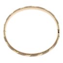 9ct Yellow Gold Patterned Frosted Expanding Bangle