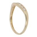 14ct Yellow Gold Cubic Zirconia Wishbone Ring