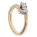 18ct Yellow Gold 0.40ct Diamond Two Stone Ring