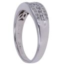 18ct White Gold 0.50ct Brilliant Cut Diamond Three Row Fancy Ring