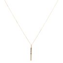 9ct Yellow Gold 0.05ct Diamond Bar Pendant and Chain 18"