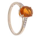 9ct Yellow Gold Citrine Single Stone Ring